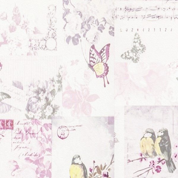 Papel de Parede Adesivo Casual 017 Passarinhos 3.00x0.58m - 2