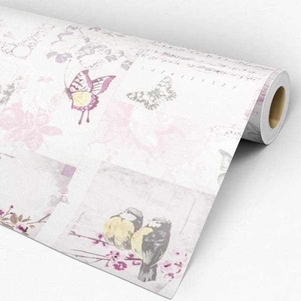Papel de Parede Adesivo Casual 017 Passarinhos 3.00x0.58m - 3