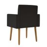 Kit 02 Poltronas Decorativa Sala Oferta Courino Balaqui Cor:courino Preto - 6