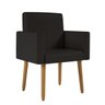 Kit 02 Poltronas Decorativa Sala Oferta Courino Balaqui Cor:courino Preto - 4