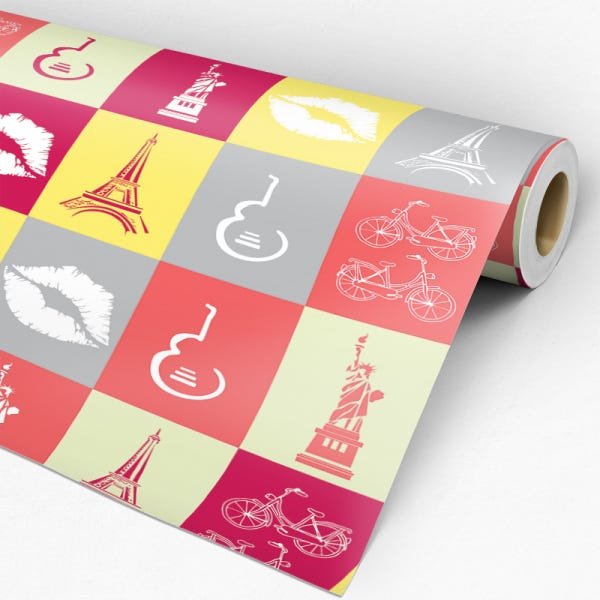 Papel de Parede Adesivo Casual 014 Moda 2.40x0.58m - 3