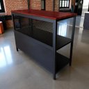 Ver imagem 1 de Bancada Ilha para Cozinha Design Industrial 1,70X40MT Tampo Vermelho Pés Preto
