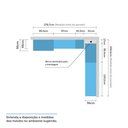 Ver imagem 3 de Quarto Canto Com 6 Módulos E Espelho Crema Com Verde