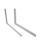 2x Suporte cantoneira reforçada SEM MÃO FRANCESA- 50cm- Branca- Marca Hayner - 1