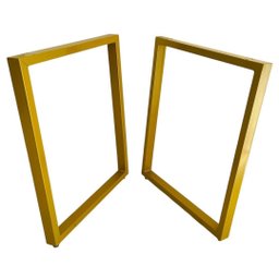 Bases Retangulares de Mesa Estilo Industrial 75x60cm Kit C/2un - Dourado - 1