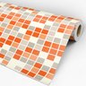 Papel de Parede Adesivo Pastilha 019 Laranja 3.60x0.58m - 3