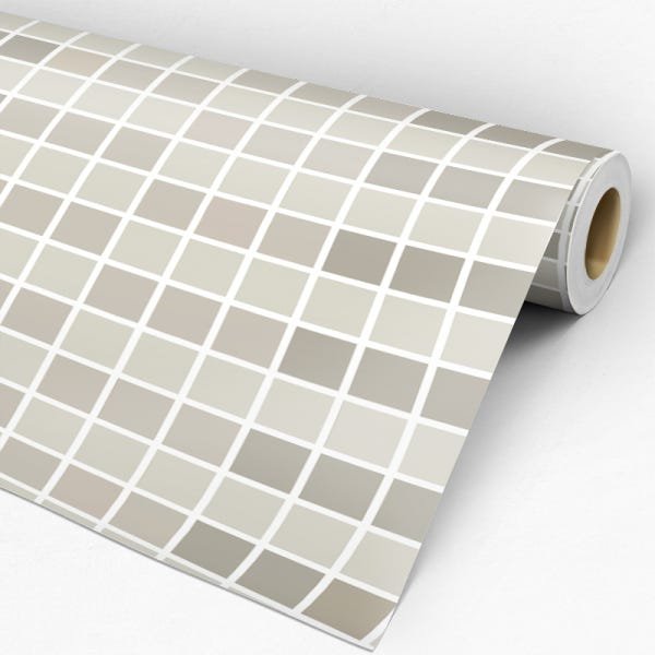 Papel de Parede Adesivo Pastilha 013 Cinza 3.00x0.58m - 3