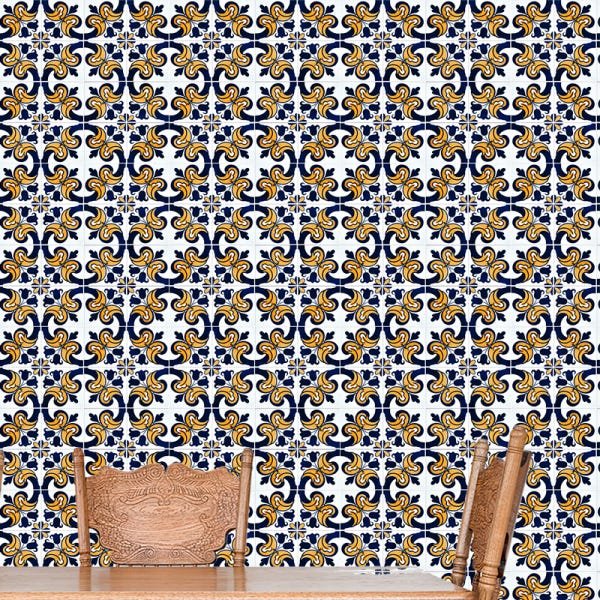 Papel de Parede Adesivo Azulejo 035 Português 3.00x0.58m - 1