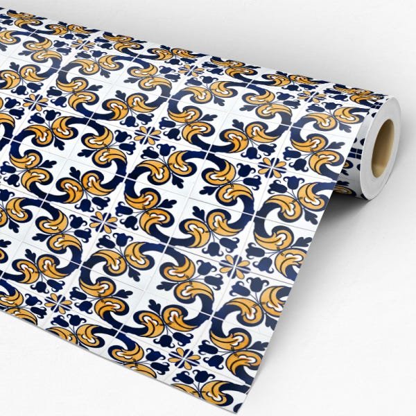 Papel de Parede Adesivo Azulejo 034 Português 2.40x0.58m - 3