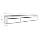 Ver imagem 5 de Rack Suspenso para Tv Life 1.36 Branco Acetinado - Móveisaqui