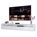 Ver imagem 1 de Rack Suspenso para Tv Life 1.36 Branco Acetinado - Móveisaqui