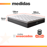 Cama Box Baú Casal Colchão Molas Ensacadas Pillow Top Maximus 138x188x69cm Cinza / Preto Gazin - - 6
