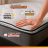 Cama Box Baú Casal Colchão Molas Ensacadas Pillow Top Maximus 138x188x69cm Cinza / Preto Gazin - - 7