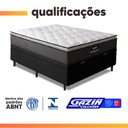 Ver imagem 6 de Cama Box Baú Casal Colchão Molas Ensacadas Pillow Top Maximus 138x188x65cm Cinza / Preto Gazin