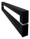 Ver imagem 5 de Puxador de Porta U Luxo 1 Metro Madeira Vidro Aço Inox 304 Preto Fosco Pivotante Brinovar