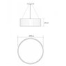 Lustre Pendente Madeira Redondo 100cm Mel - 2