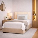 Ver imagem 2 de Kit 5 Peças Cabeceira Modular Cama Box 60x20 Solteiro Cores:areia