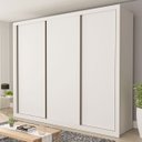 Ver imagem 1 de Guarda-roupa Casal 3 Portas 6 Gavetas Nápoli - Branco