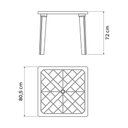 Ver imagem 3 de Mesa Tramontina Sancho Areia Quadrada Desmontável Jardim