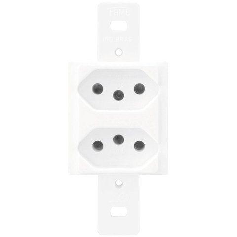 Modulo 2 Tomadas 2p+t 20a 250 Volts Blanc - 1338 - Fame 2 Tomadas 20a S/placa Blanc 1338 Fame