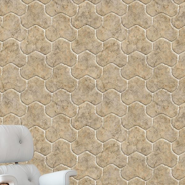 Papel de Parede Adesivo Pedra 053 Mosaico 2.40x0.58m - 1