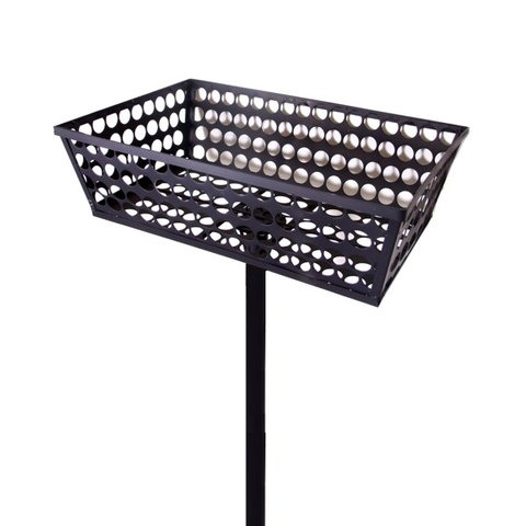 Lixeira Retangular Pequena Chapa Aço Calçada Rua 60x40x20cm Brassol