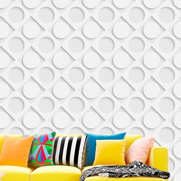 Papel de Parede Adesivo Efeito 3D 021 Geométrico 1.20x0.58m - 1