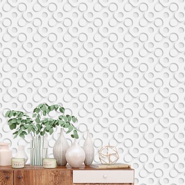 Papel de Parede Adesivo Efeito 3D 020 Geométrico 4.20x0.58m - 1