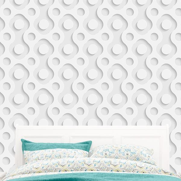 Papel de Parede Adesivo Efeito 3D 019 Geométrico 4.20x0.58m - 1