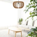 Ver imagem 2 de Luminária Teto tipo Pendente MEDUZA MDF - Completa - Cor: Marrom