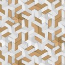 Ver imagem 2 de Papel de Parede Adesivo Efeito 3D 100 Geométrico 4.80x0.58m