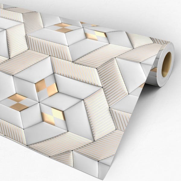 Papel de Parede Adesivo Efeito 3D 097 Geométrico 4.80x0.58m - 3