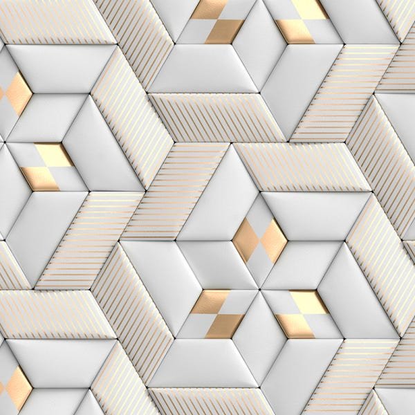 Papel de Parede Adesivo Efeito 3D 097 Geométrico 4.80x0.58m - 2