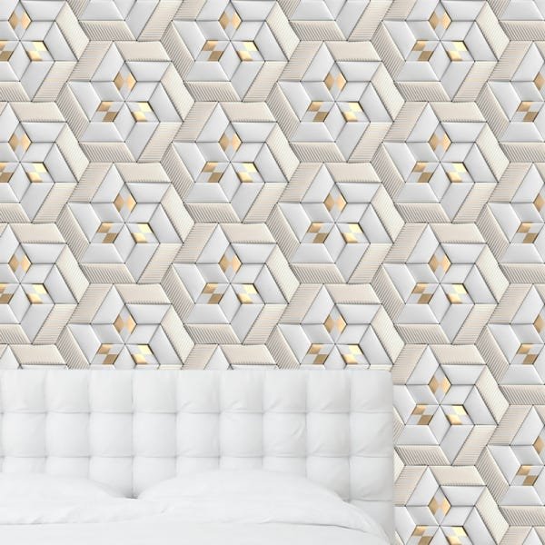 Papel de Parede Adesivo Efeito 3D 097 Geométrico 4.80x0.58m - 1