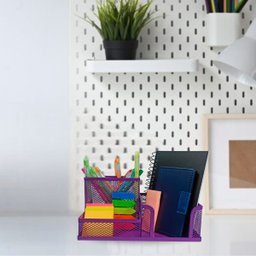 Kit Jogo Organizador de Escrivaninha Aramado com 3 Divisões - 6