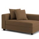 Ver imagem 3 de Recamier Divã Aspen 1,40m Suede Marrom - Inova Decorações