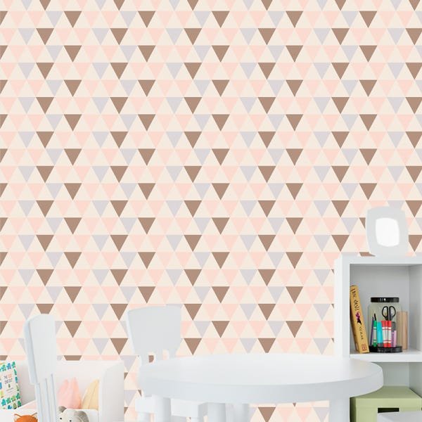 Papel de Parede Adesivo Geométrico 008 Triângulos 1.80x0.58m - 1