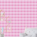 Ver imagem 1 de Papel de Parede Adesivo Xadrez 005 Rosa 2.40x0.58m