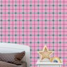 Papel de Parede Adesivo Xadrez 007 Rosa 3.60x0.58m - 1