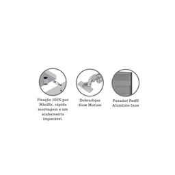 Guarda Roupa Sapateira 1 Porta 50cm com Vidro Reflecta Prata Prime Luciane Móveis - 3