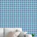 Ver imagem 1 de Papel de Parede Adesivo Xadrez 009 Turquesa 3.60x0.58m