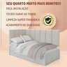 Cabeceira p/ Cama Box 90x1.90x55 - Riscadinha Infantil - Suede Bege - 3
