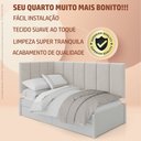 Ver imagem 3 de Cabeceira p/ Cama Box 90x1.90x55 - Riscadinha Infantil - Suede Bege