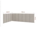 Ver imagem 5 de Cabeceira p/ Cama Box 90x1.90x55 - Riscadinha Infantil - Suede Bege