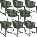 Ver imagem 1 de Kit 08 Cadeiras Decorativas Para Área Gourmet Cozinha Corda Náutica Belize D04 Verde - Lyam Decor