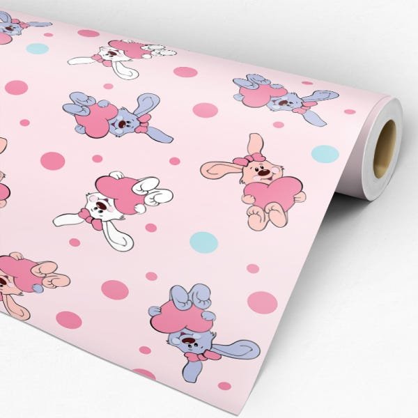 Papel de Parede Adesivo Animal 008 Coelho 4.20x0.58m - 3