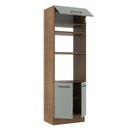 Ver imagem 5 de Torre Quente Armário de Cozinha 70 cm 3 Portas Rustic/Cinza Agata Madesa