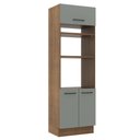 Ver imagem 1 de Torre Quente Armário de Cozinha 70 cm 3 Portas Rustic/Cinza Agata Madesa