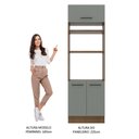 Ver imagem 6 de Torre Quente Armário de Cozinha 70 cm 3 Portas Rustic/Cinza Agata Madesa