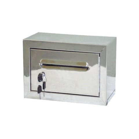 Caixa Correio Carta Condomínio Frontal Inox Chave 15x30x18cm